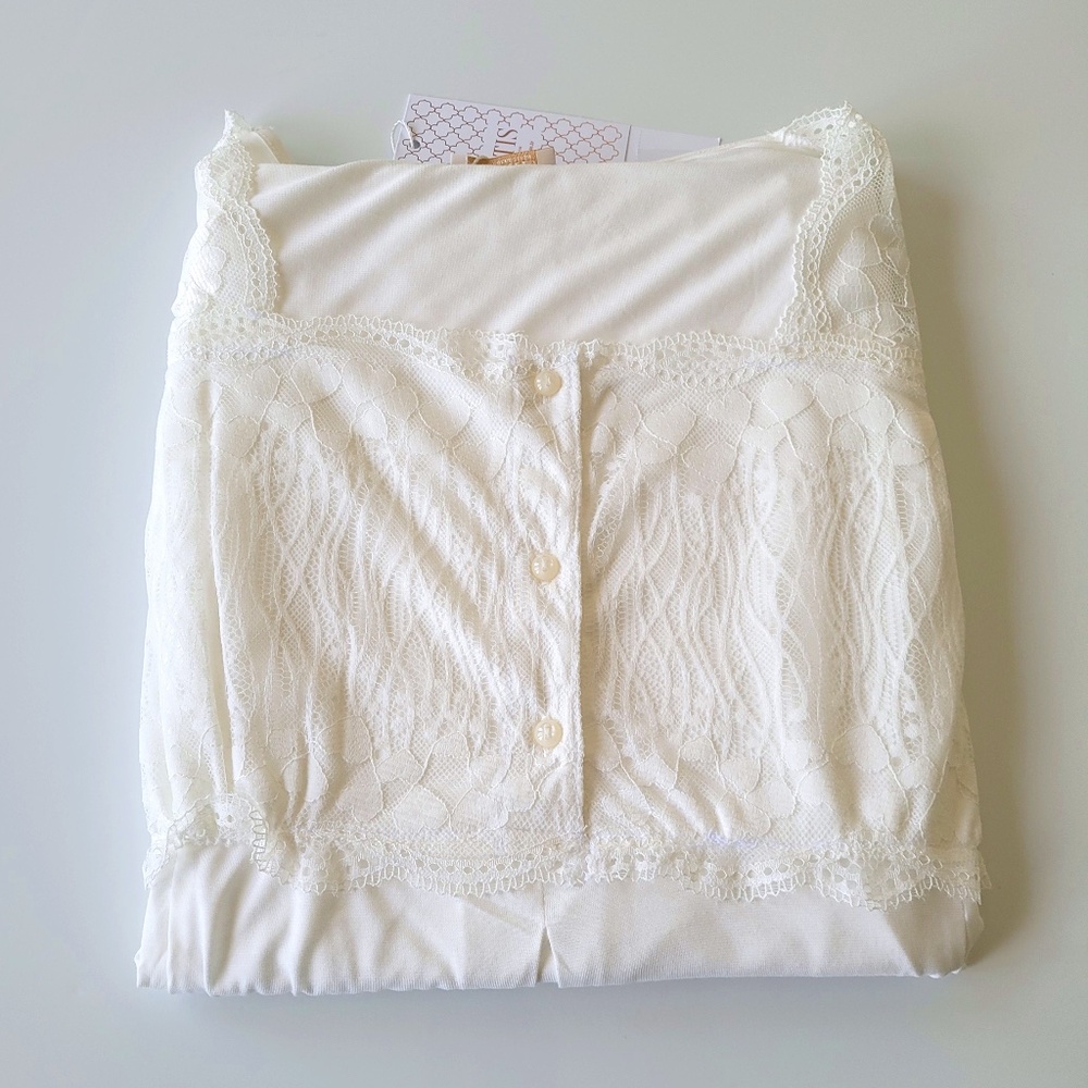 Women's Short Sleeve Flexible Viscose Maternity Pajama Set Size L